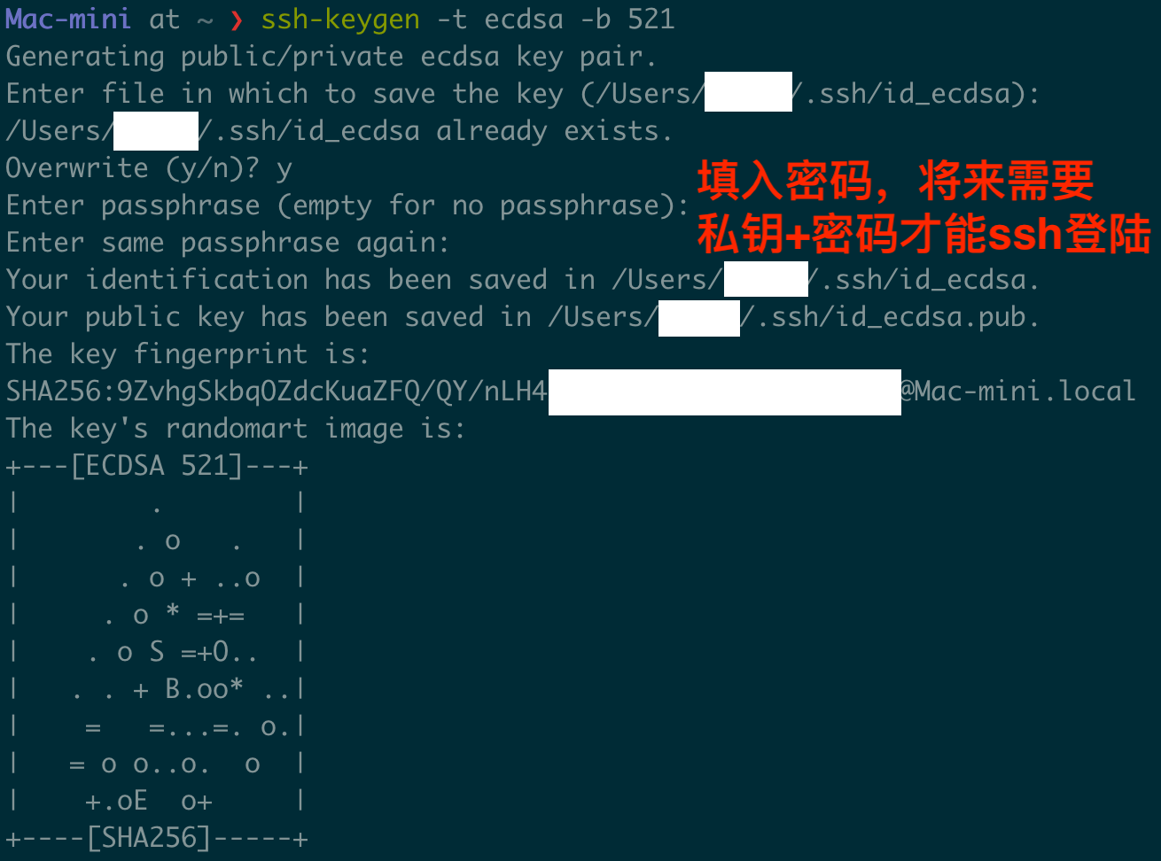 Ssh Key + Passphrase最大化安全: Ssh-keygen -t Ecdsa -b 521 – 1024.ee